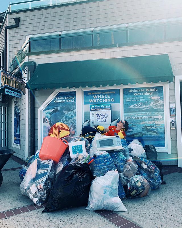 The end result of this weekend’s beach cleanup: 397 Volunteers removed 330 pounds of trash from the Newport Peninsula!Our on current track, the ocean will have more plastic than fish by 2050.  But, the results from our Coastal Cleanup Day participation show HOPE!Thank you to all our volunteers; and we hope to see you on the water (and NOT this load of trash!) •••••••••#discoverocean #whales #whalewatching #newportbeach #orangecounty #beachcleanup #savetheplanet #socal #newportbeach #coastalcleanup #coastalcleanupday